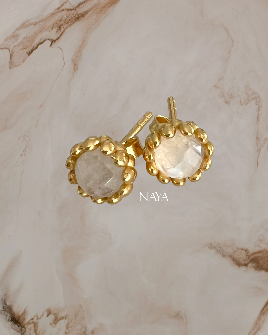 Naya Ohrstecker - Regenbogen Mondstein