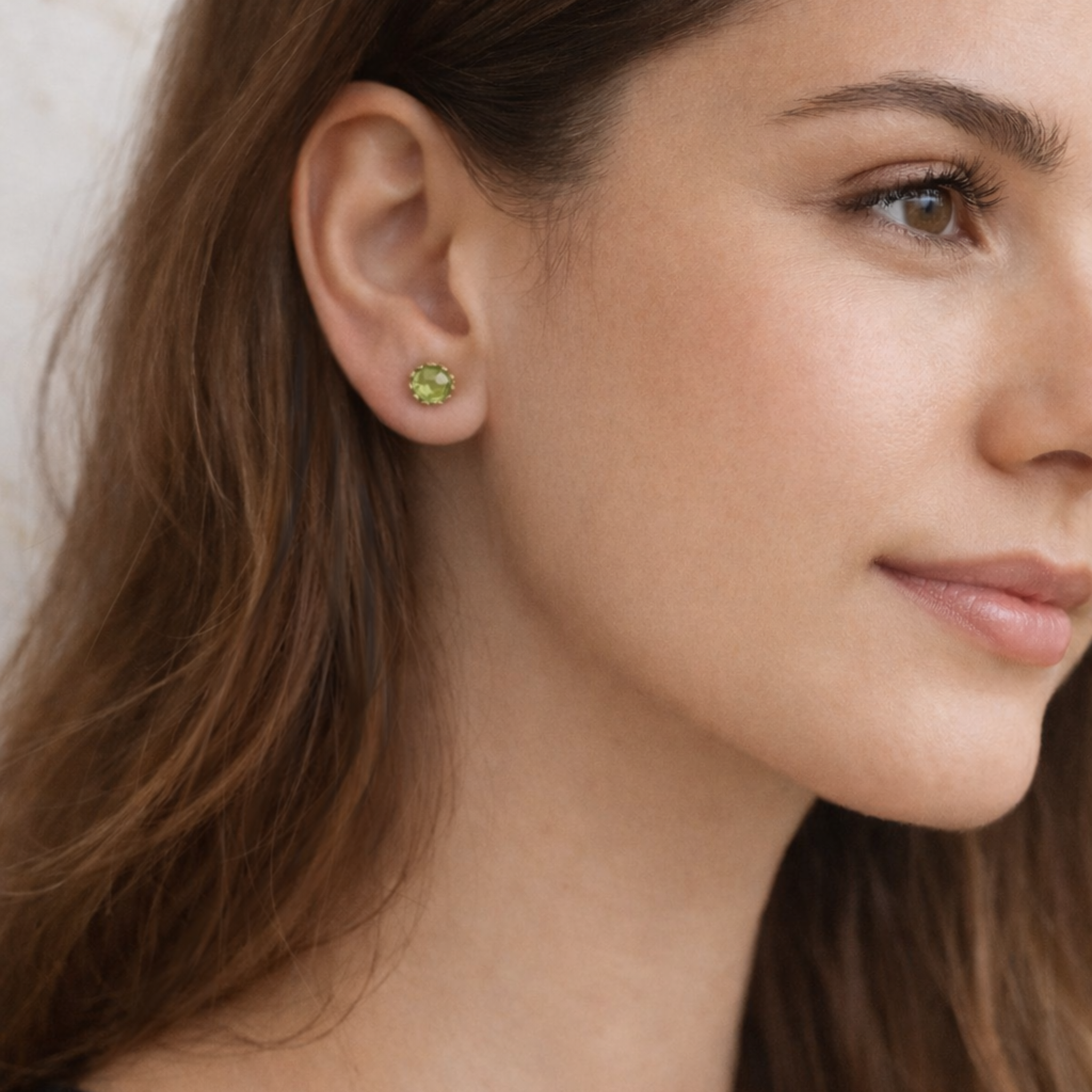 Dahlia Ohrstecker - Peridot