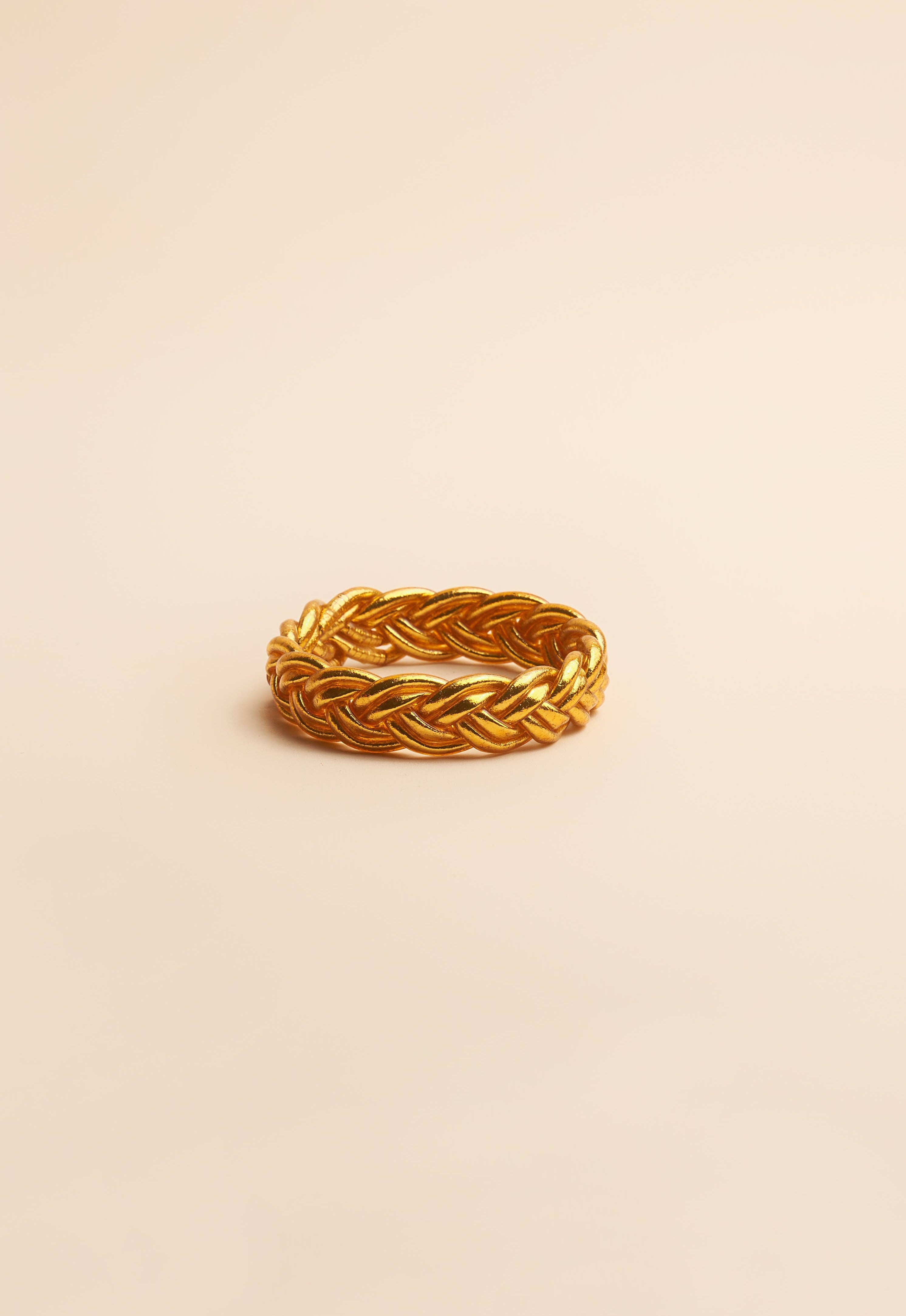 Layali doppelt-geflochtener Armreif Gold