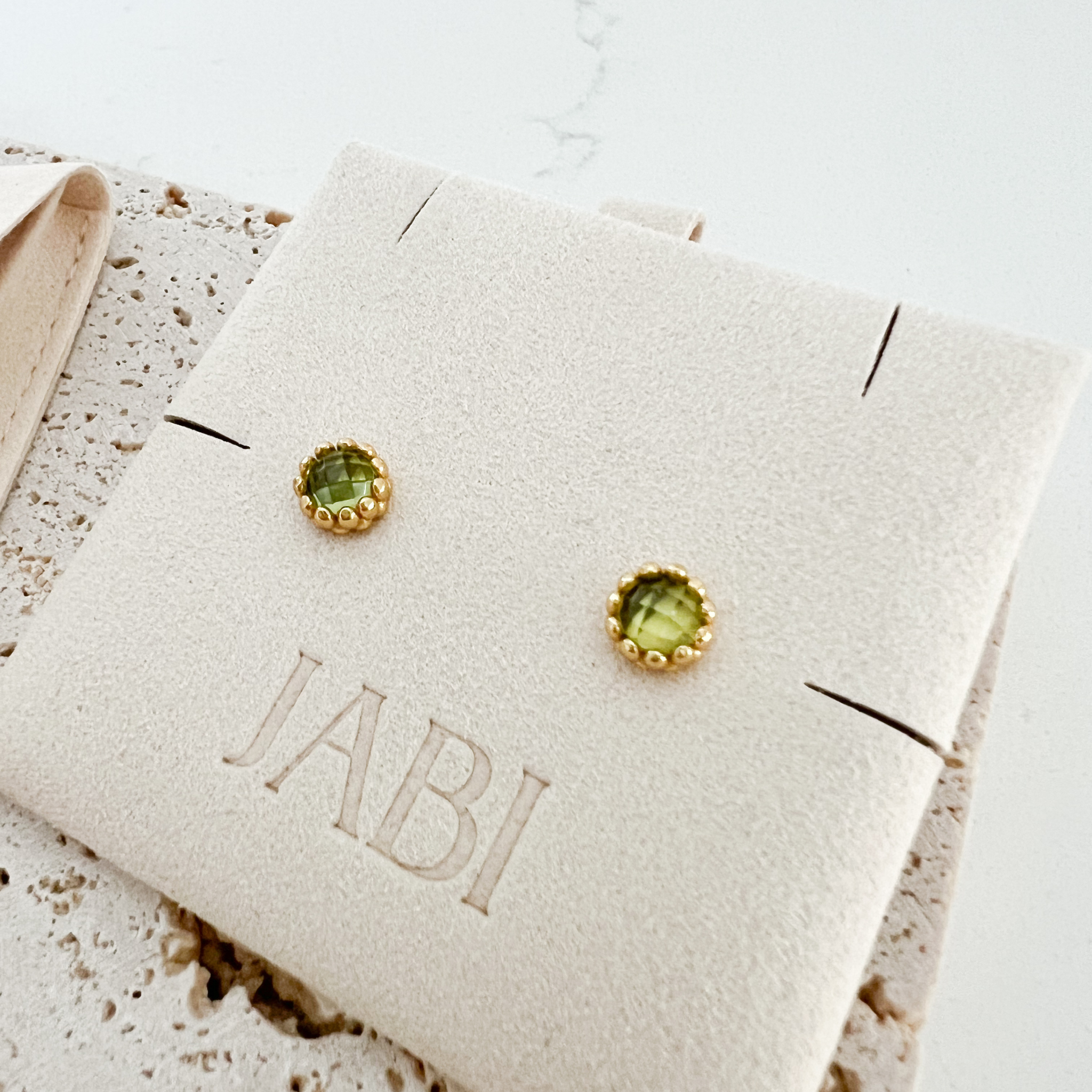 Dahlia Ohrstecker - Peridot